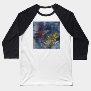 Ochre Woodlands in Midnight Blue Baseball T-Shirt